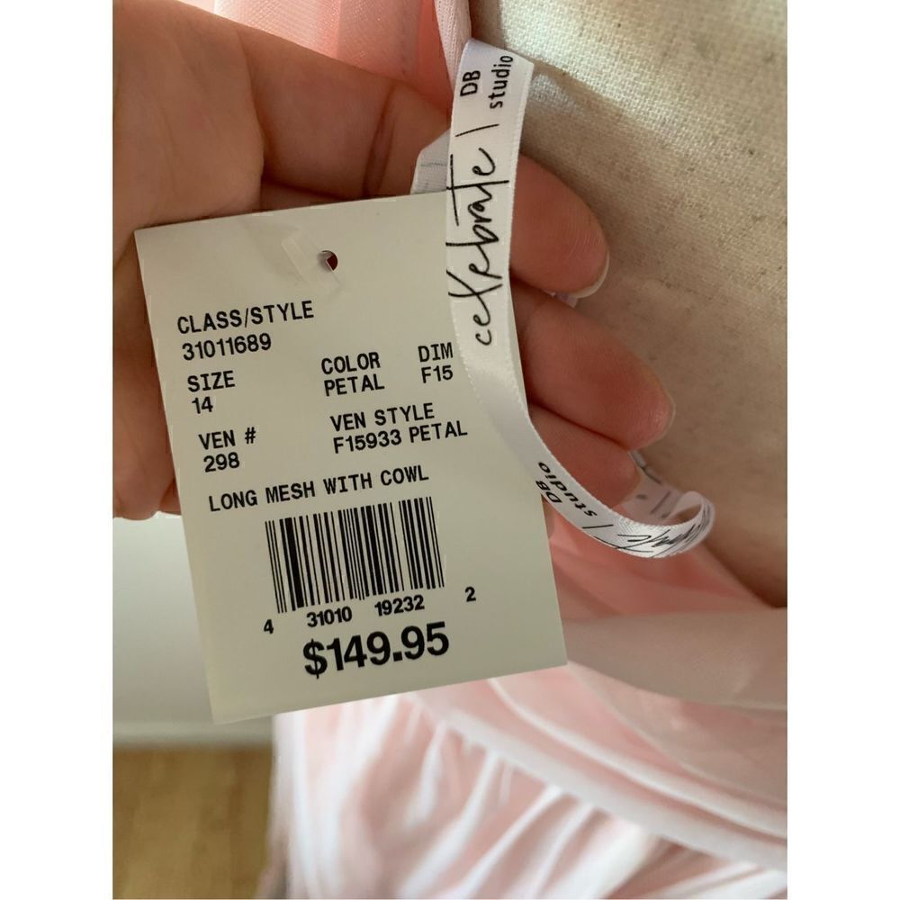Celebrate db dress pink maxi dress size 14 bridesmaid made of honor - Picture 5 of 6